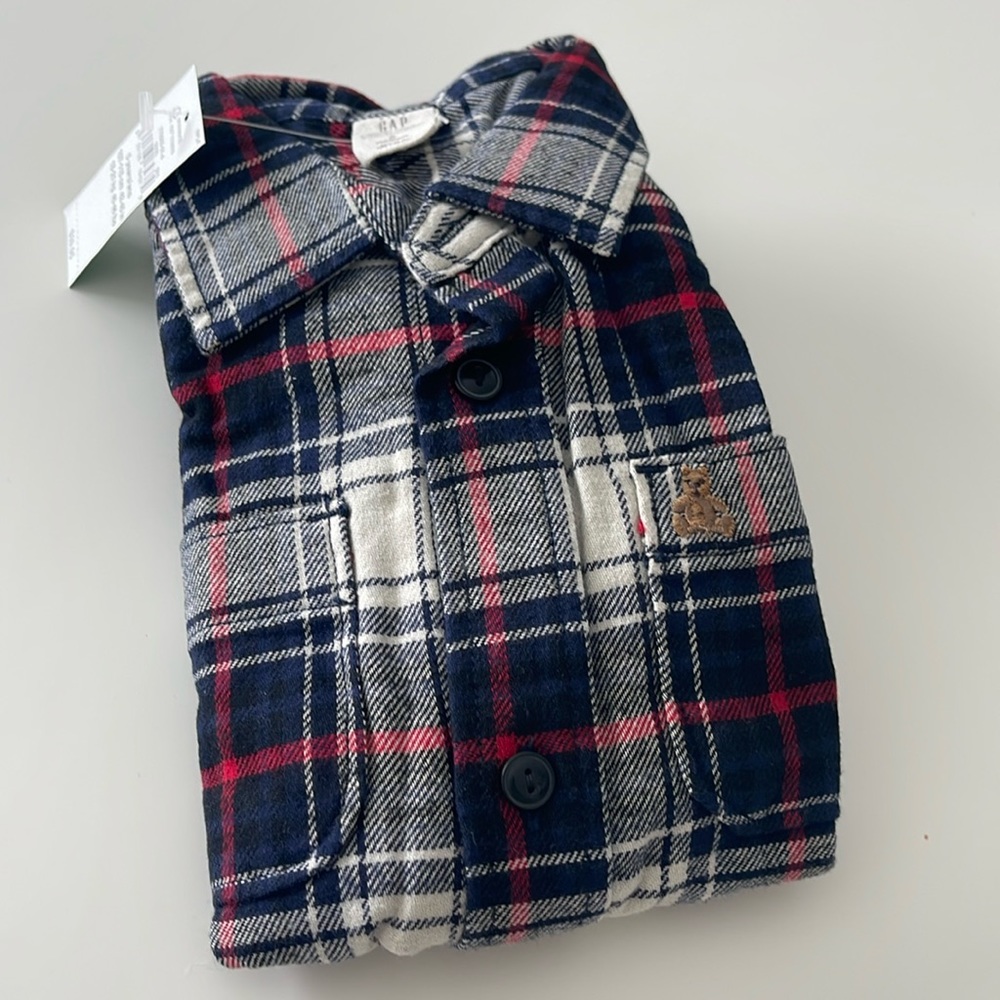 Organic cotton flannel shirt brand new in bag with tags